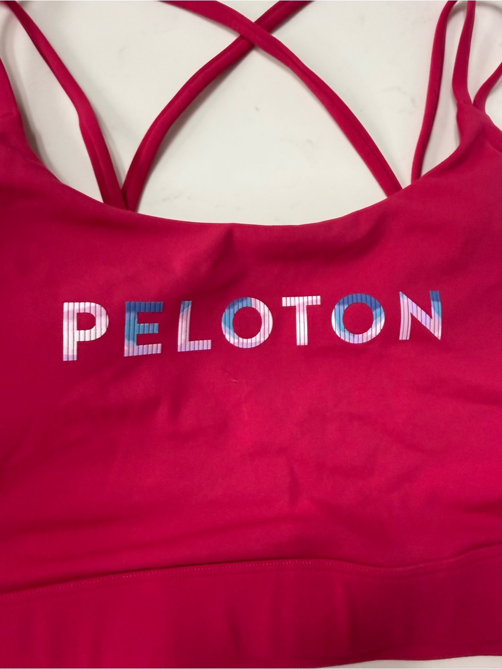 Peloton Women's Strappy Sports Bra - Fuchsia Pink